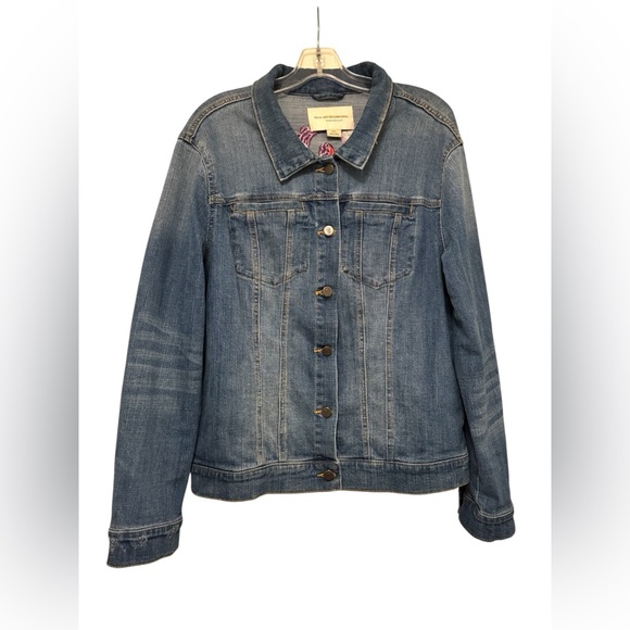 Pilcro and the Letterpress by Anthropologie embroidered Amore Jean Jacket - Picture 4 of 7